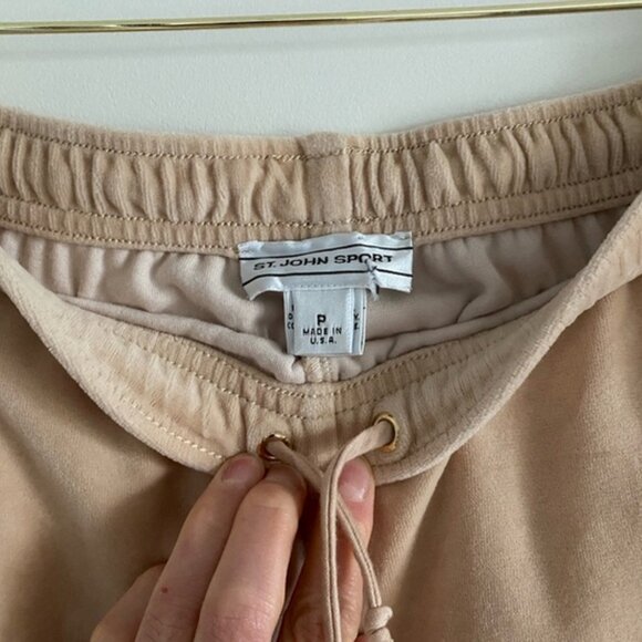 St. John Sport Velour Two-Piece Set in Conch Shell - Picture 2 of 16